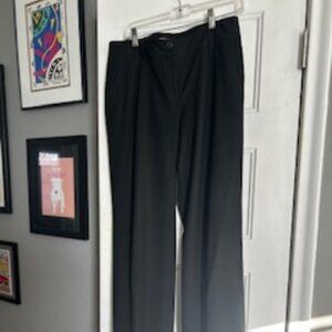 MICHAEL by Michael Kors in Black Wide Leg Cuff Trousers Pants, Size 8